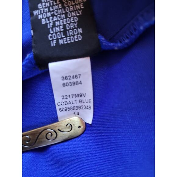 IZ BYER GIRL Cobalt Blue Tiered Ruffle Mini Dress Size 14Y Sleeveless Layered - Picture 7 of 9